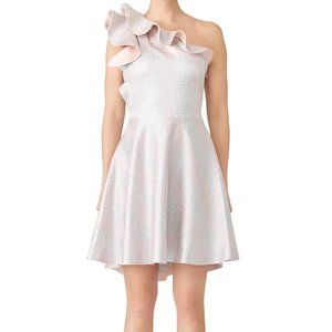 Nha Khanh pink and blue cocktail dress
